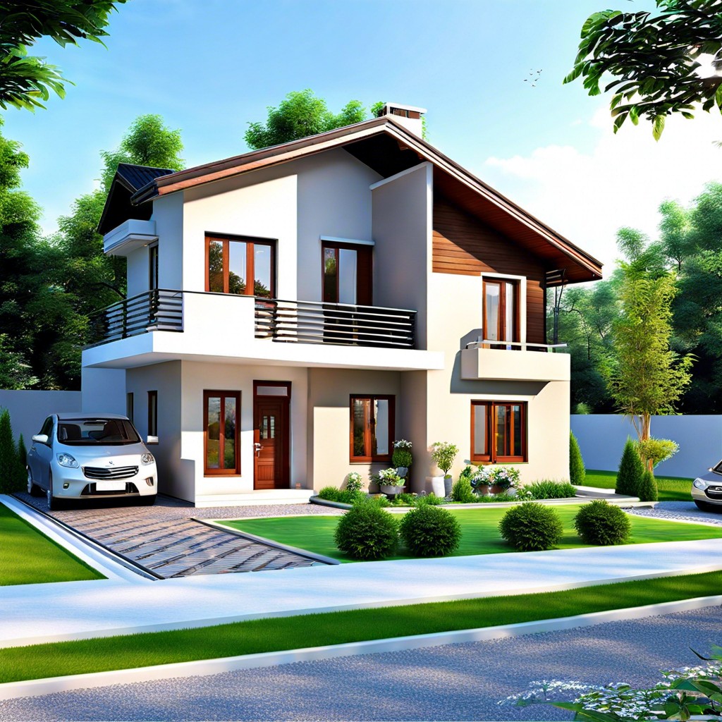 an l shaped house design with 3 bedrooms arranges living spaces in a perpendicular configuration