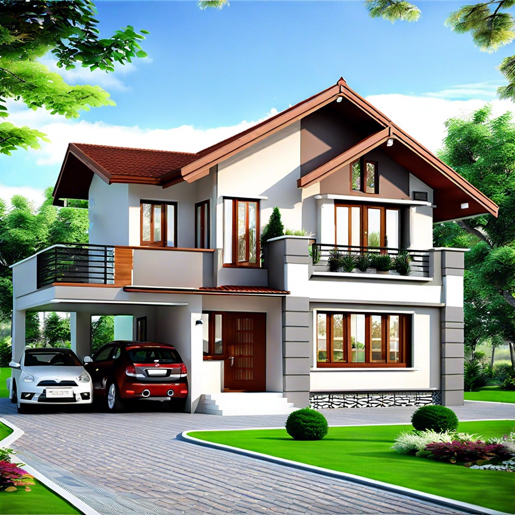 an l shaped house design with 3 bedrooms features a layout where two wings form an l creating a