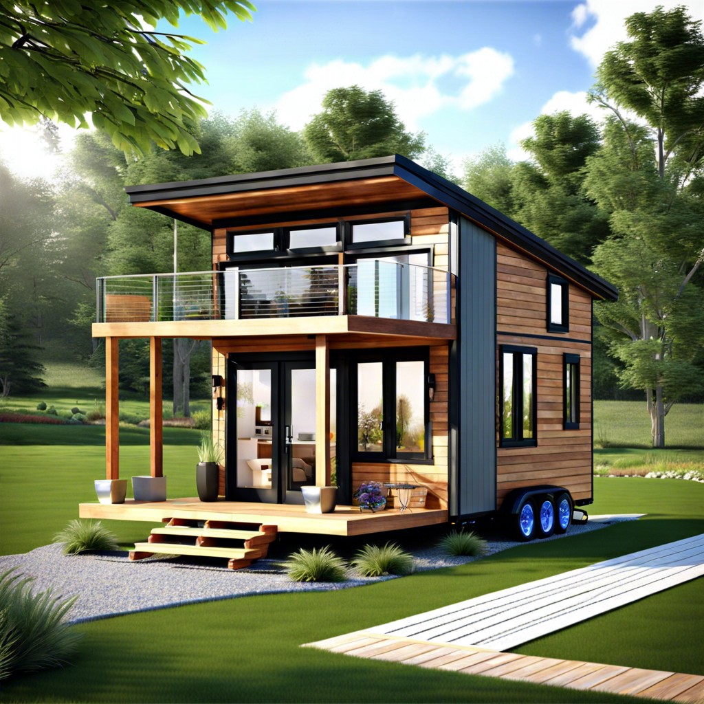 container home with vertical garden