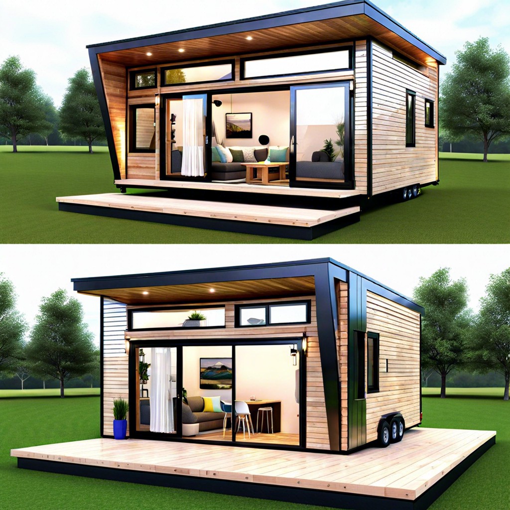 discover a clever tiny house layout that comfortably fits four bedrooms combining smart design with