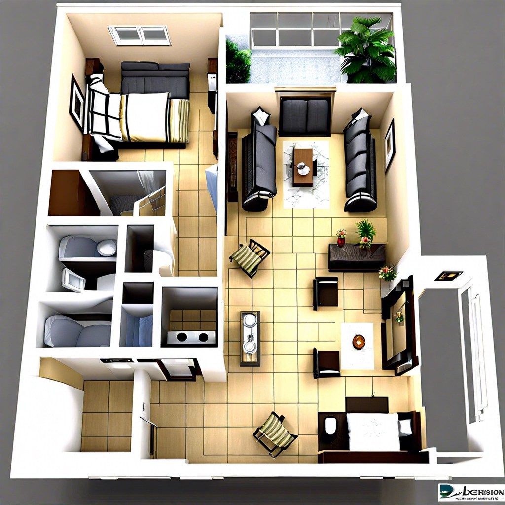 discover the smart layout of a 1200 sq ft house featuring two master bedrooms designed for comfort