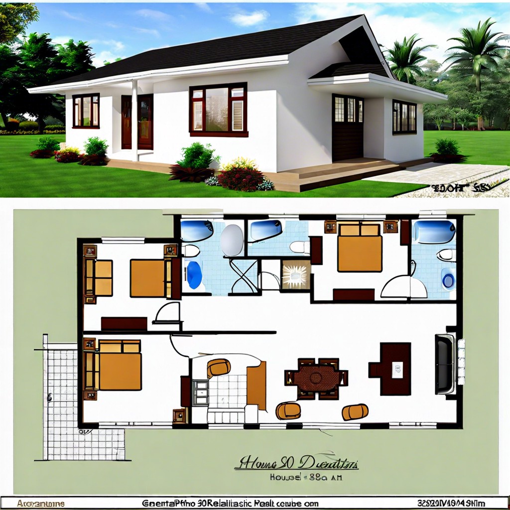 explore the efficient utilization of space in this 30×40 house layout designed to comfortably fit
