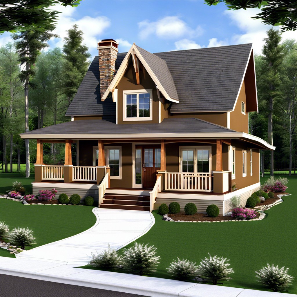 farmhouse with large front porch