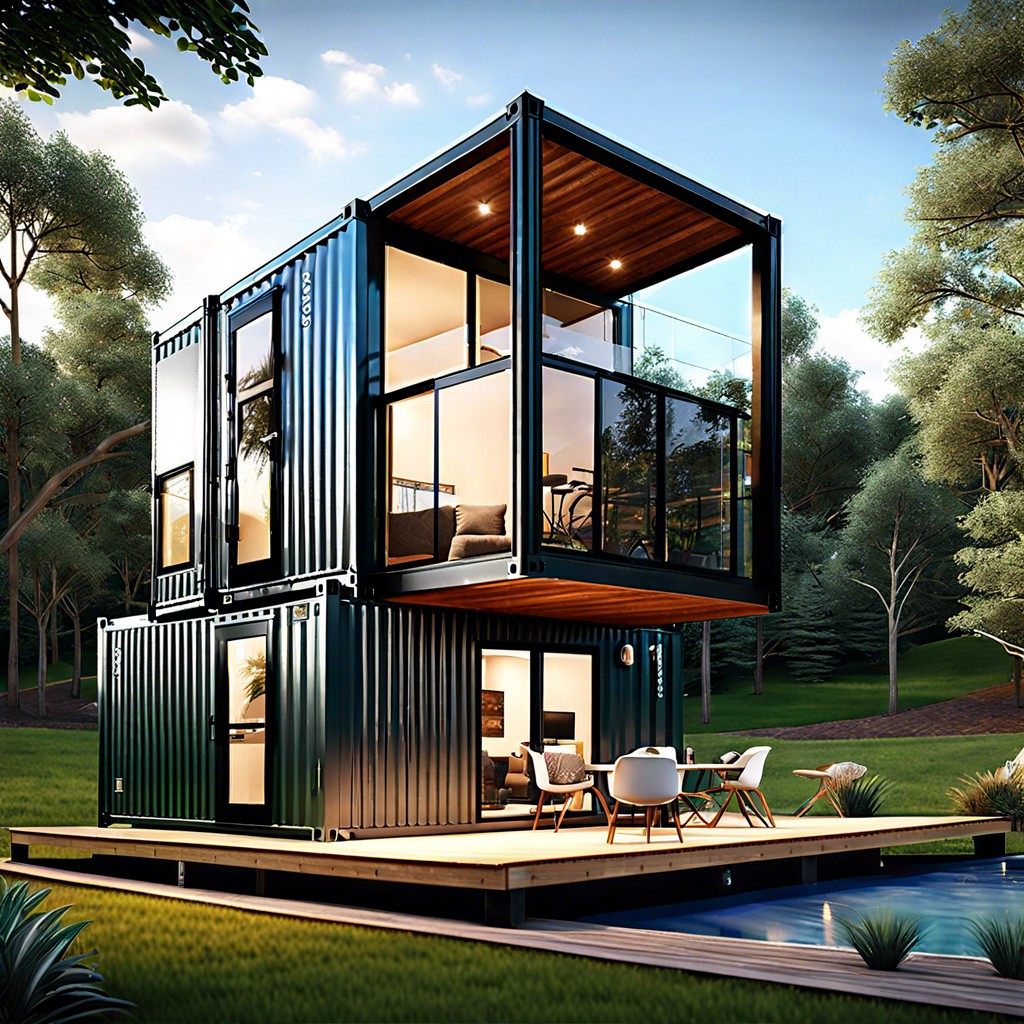 floating container home a water based home using buoyant containers