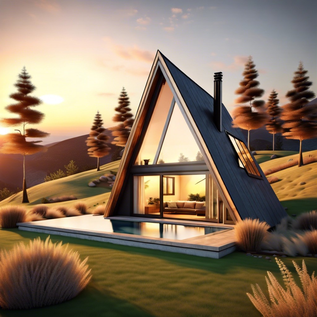 minimalist triangle micro home