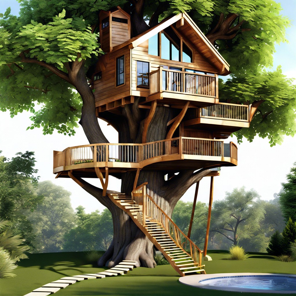 spaceship themed tree house