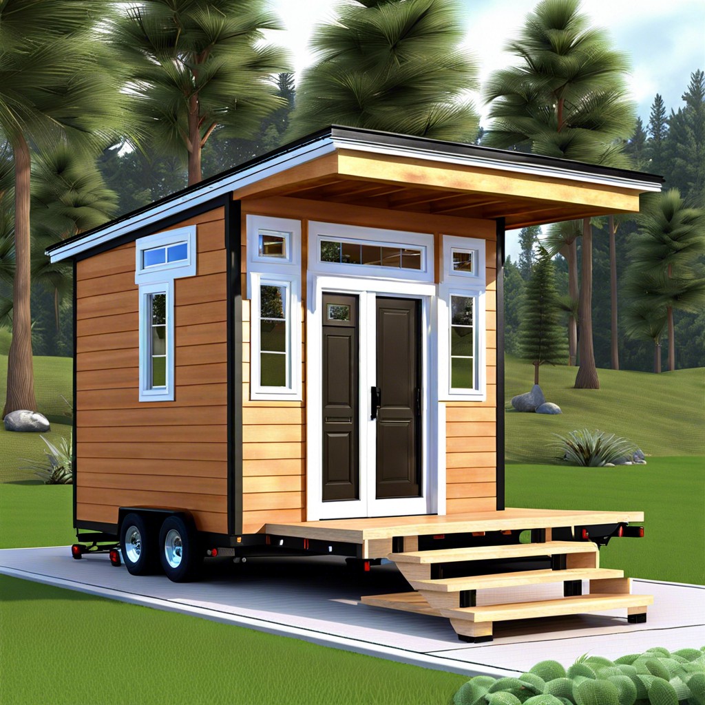 the one story 12x16 tiny house is a compact efficient living space designed to maximize