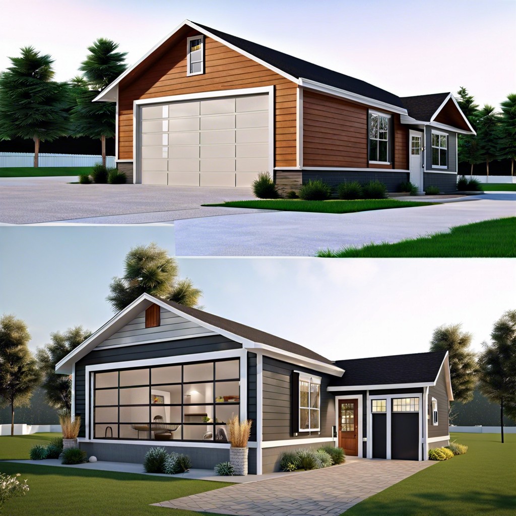 this angled garage house design under 2000 sq ft features a compact creatively planned home with