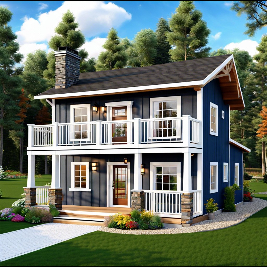 this charming cottage house design provides a cozy and efficient living space under 1000 square