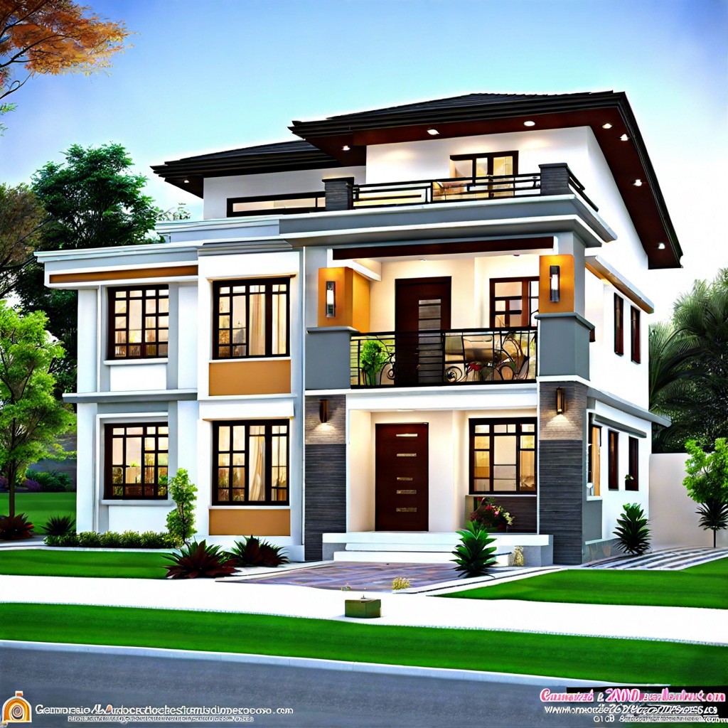this design presents a compact yet spacious layout for a 4 bedroom 3 bathroom house under 2000