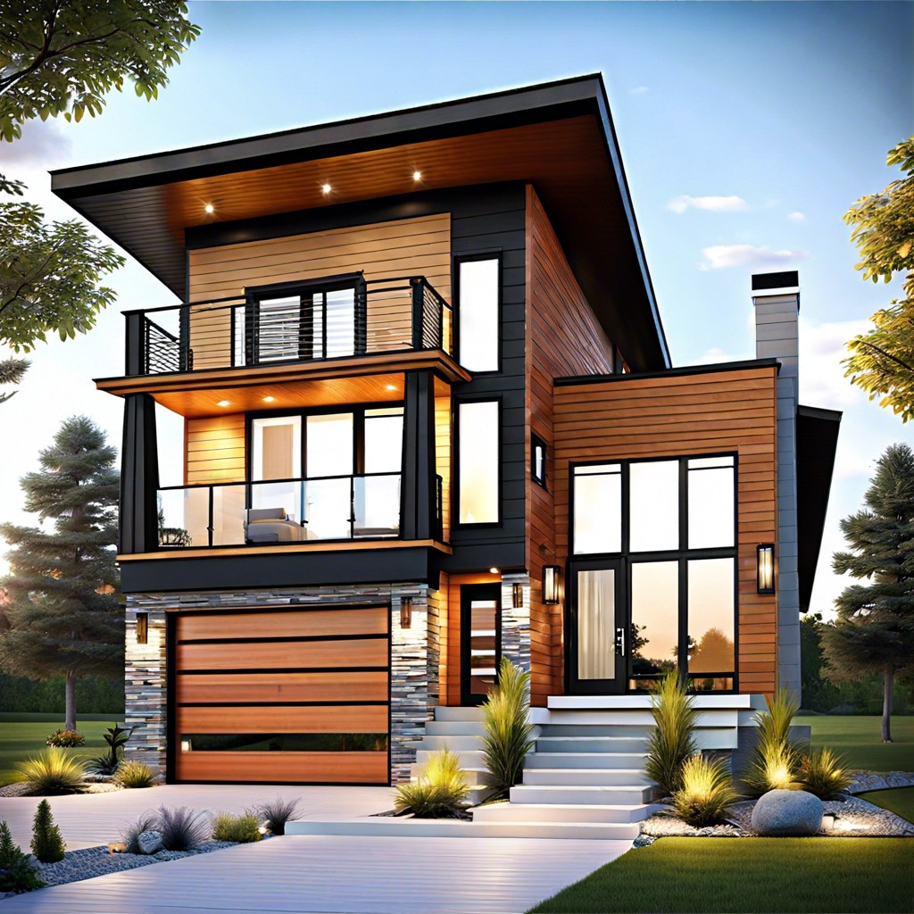 this design showcases a 1700 sq ft house featuring an open concept layout that merges the living