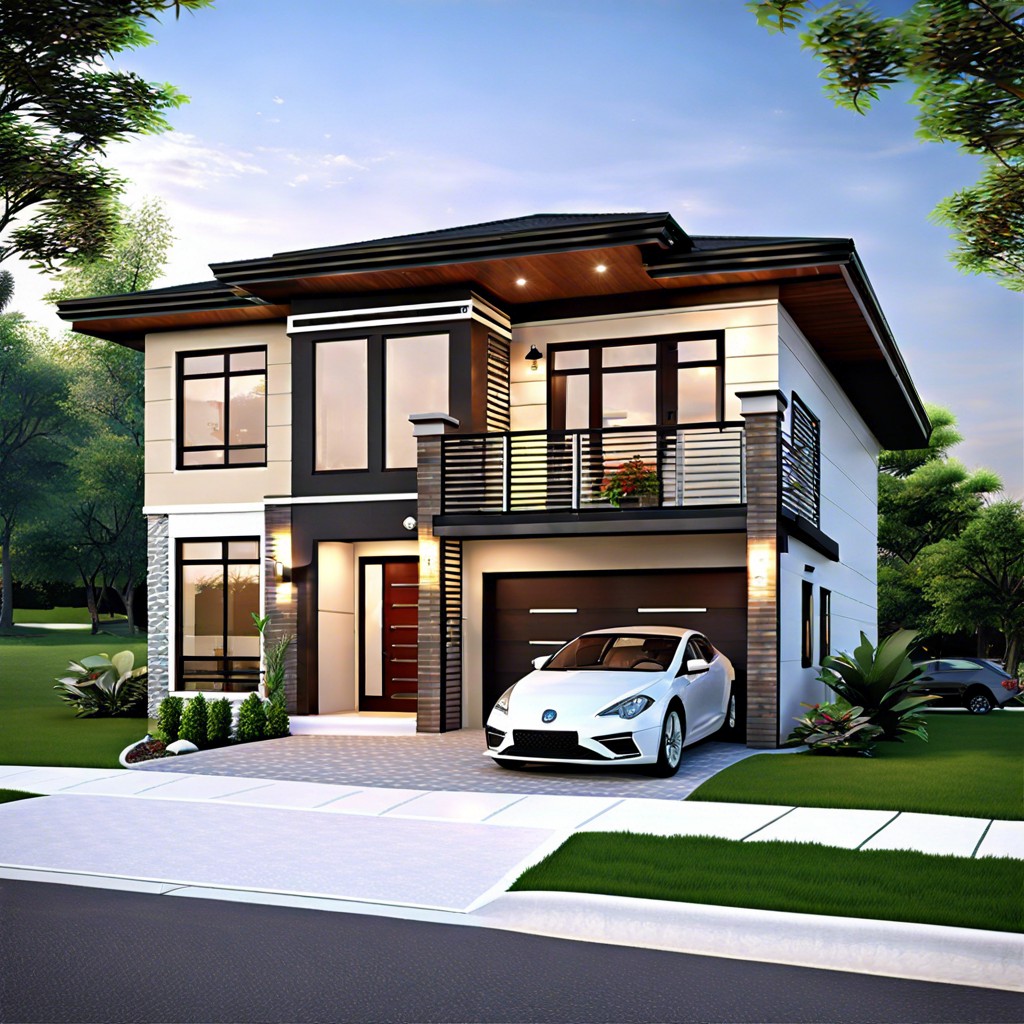 this house design features a layout with two bedrooms two bathrooms and a two car garage offering