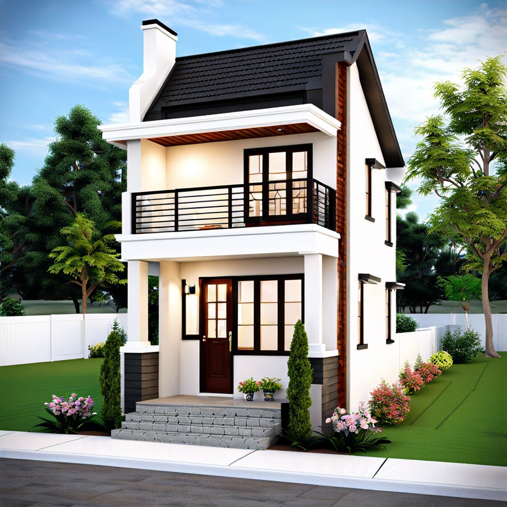 this is a compact efficient two story house layout under 1000 square feet designed for maximum