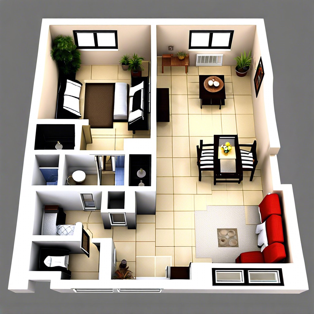 this is an 800 square foot 1 bedroom house layout designed for cozy and efficient living