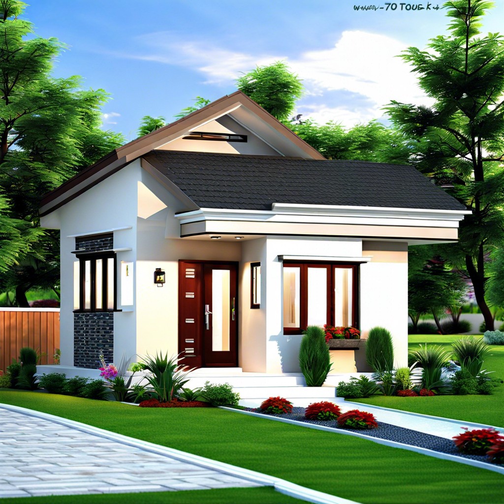 this layout design for a 700 sq ft house creatively maximizes space to fit three cozy bedrooms