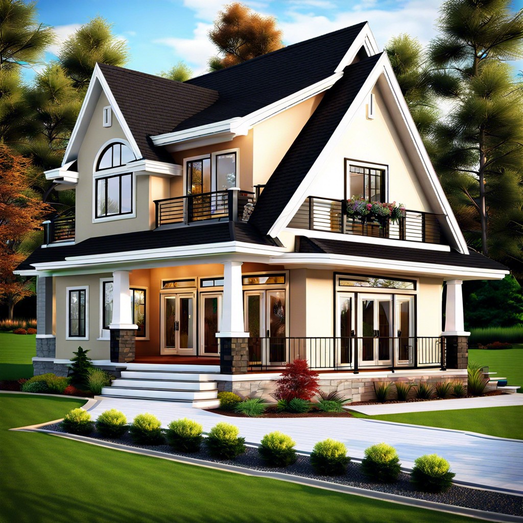 this layout features a 1.5 story house with the main bedroom conveniently located on the ground