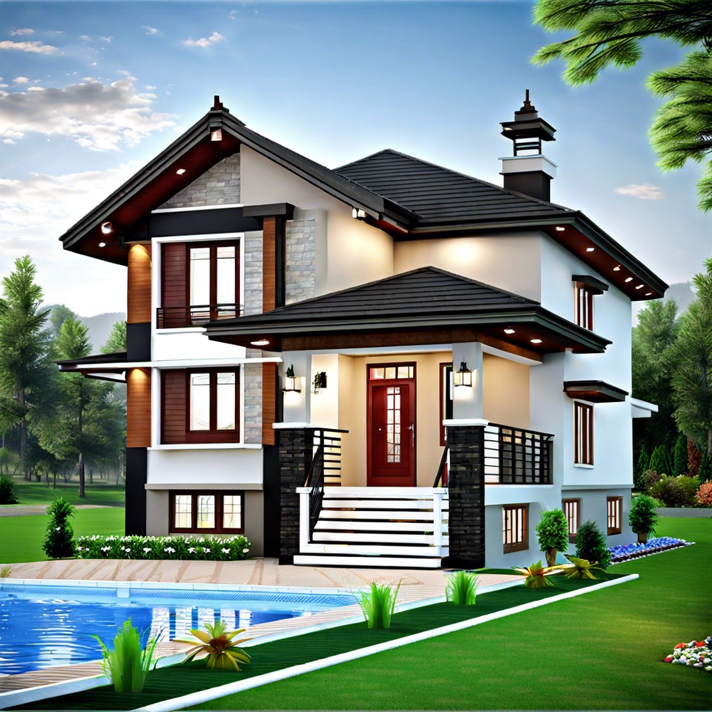 this layout features a compact yet spacious two story house spread across 1500 square feet ideal