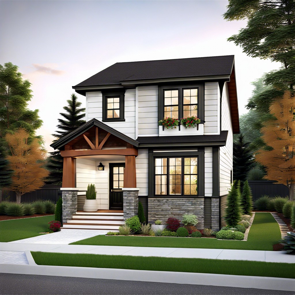 this layout features a house designed for a narrow lot incorporating a rear garage to maximize