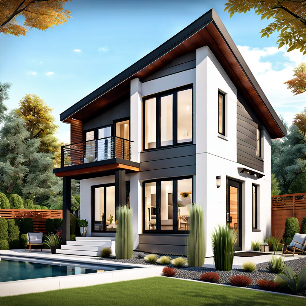 this layout features a modern house design optimized for a budget under 200000 focusing on style