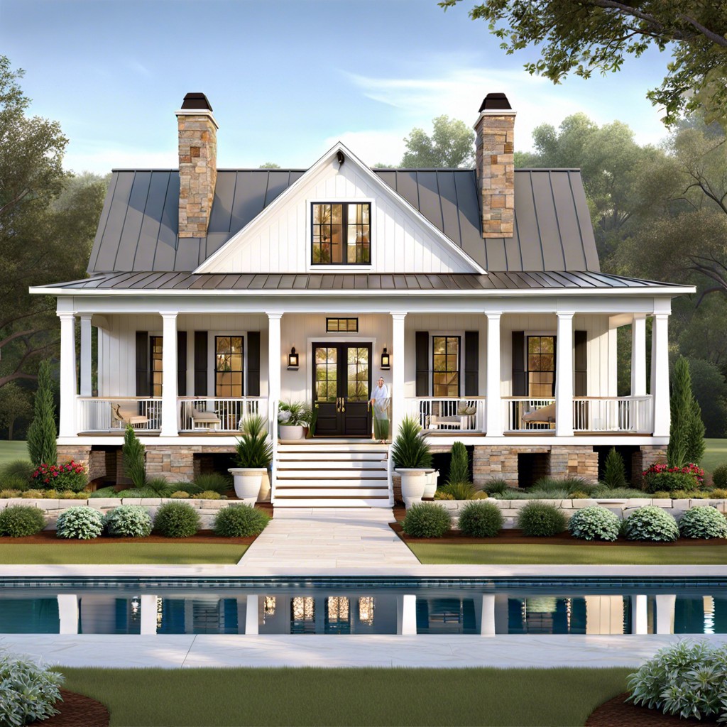 this layout features a southern living house design with two master suites each offering ample