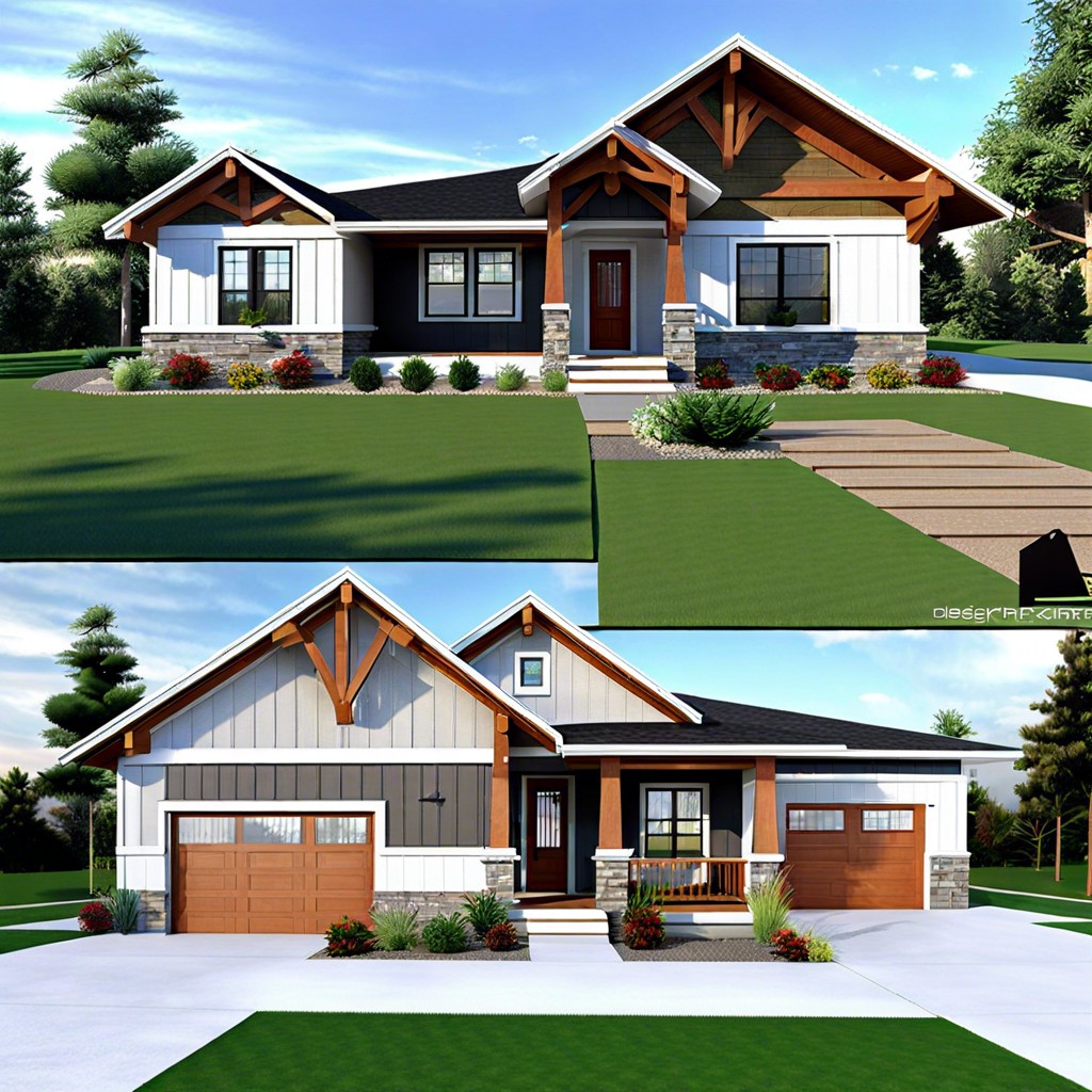 this layout is a compact and efficient 2 bedroom ranch house design fitting comfortably within a