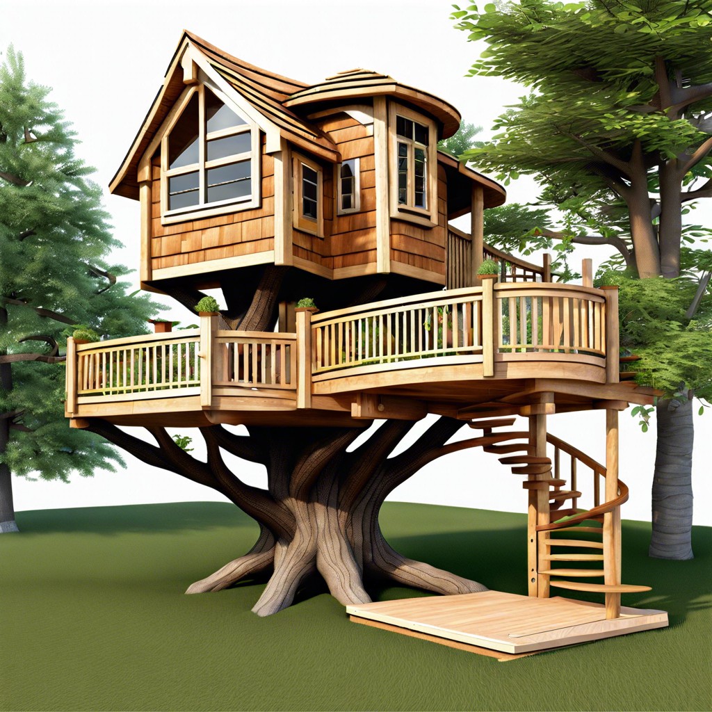 tree house with zip line