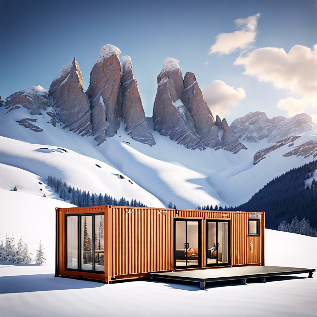 alpine winter cabin