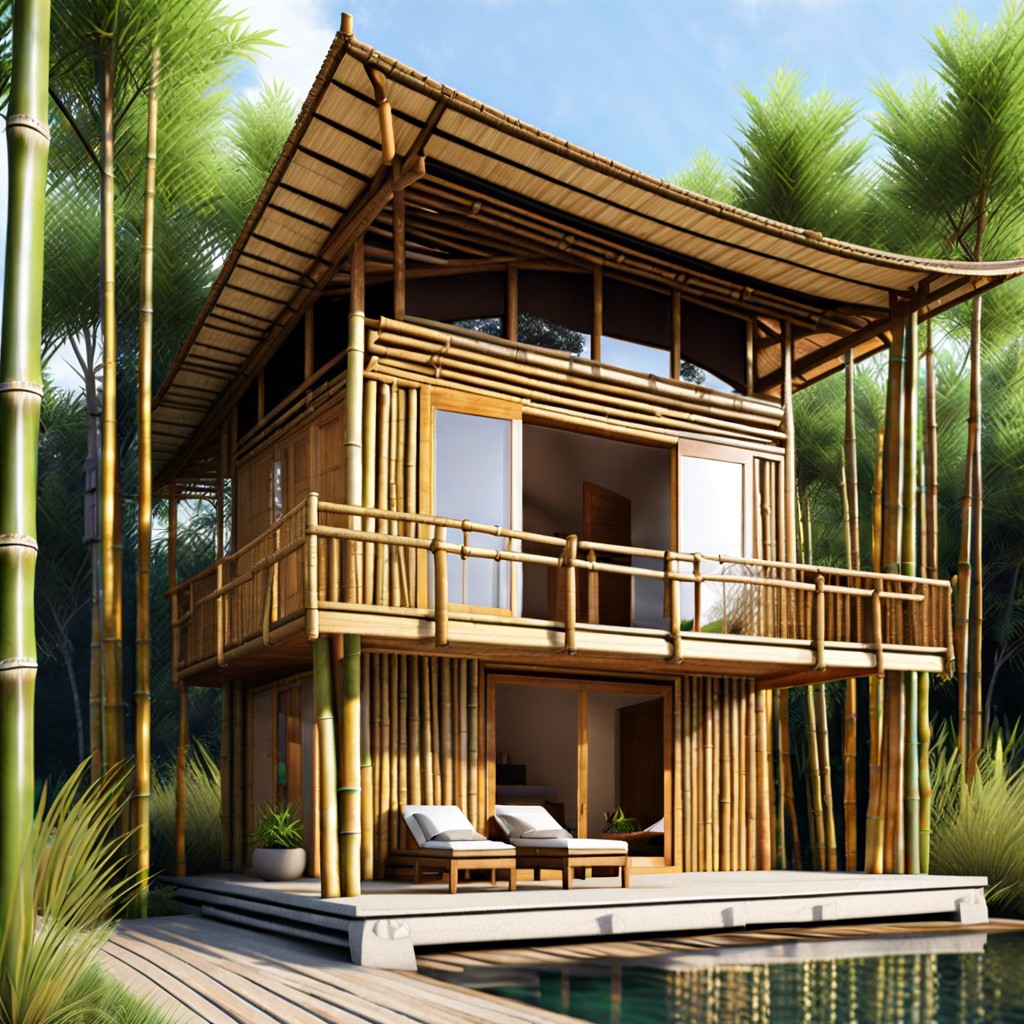 bamboo pavilion with removable walls