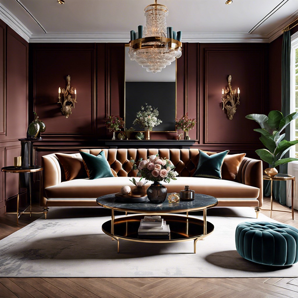 bespoke furniture with velvet upholstery