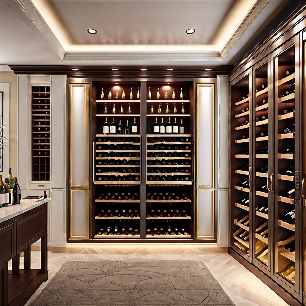 built in wine cellar with tasting area