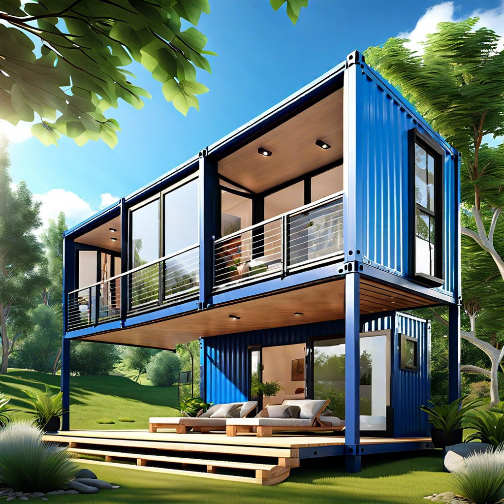 coastal container home with panoramic views