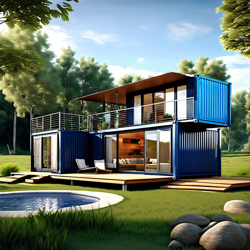 container home with indoor outdoor living