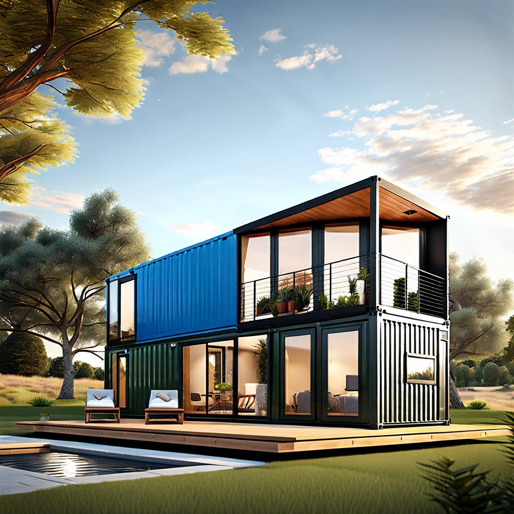 container home with retractable roof