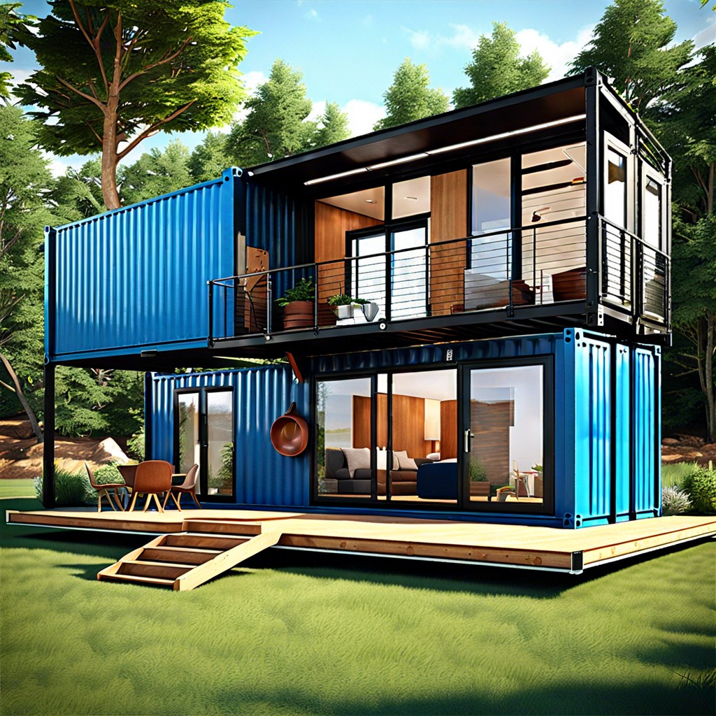 container home with slide