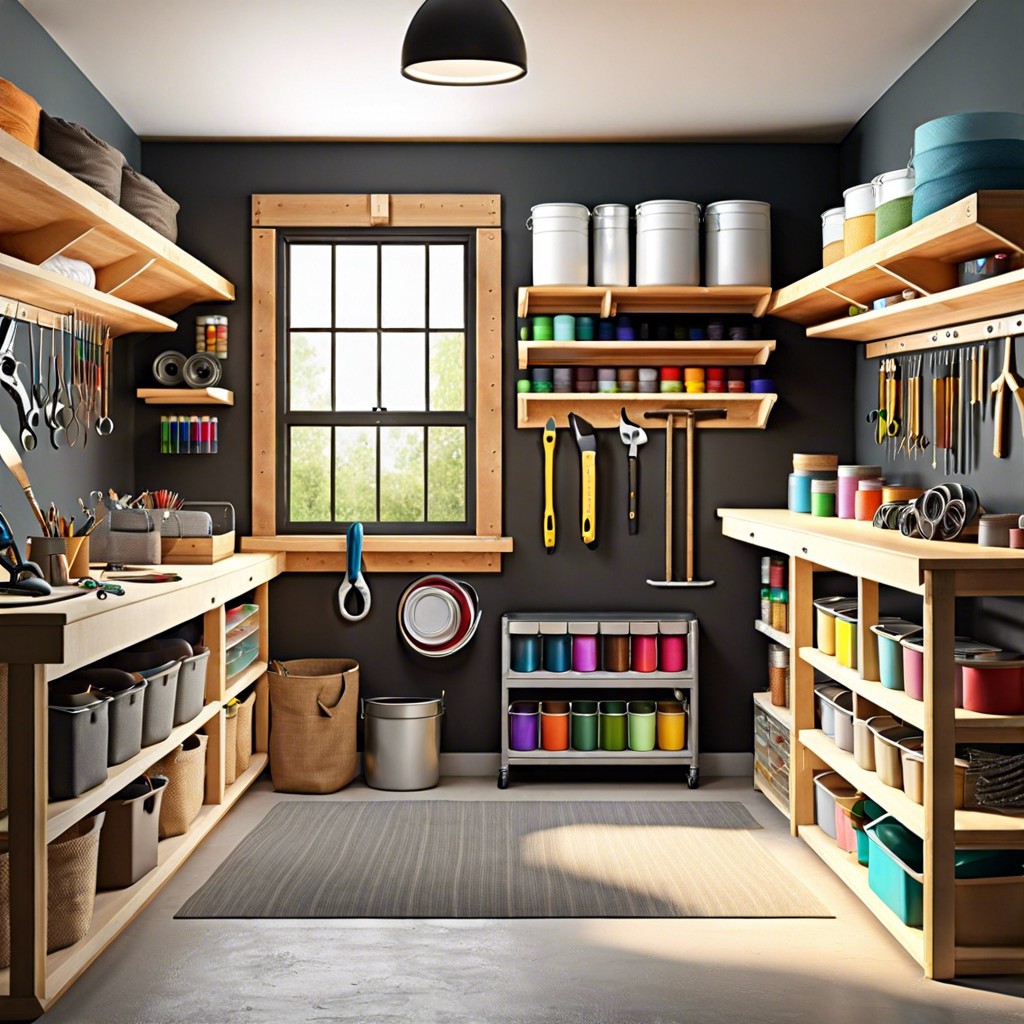 craft room with ample storage