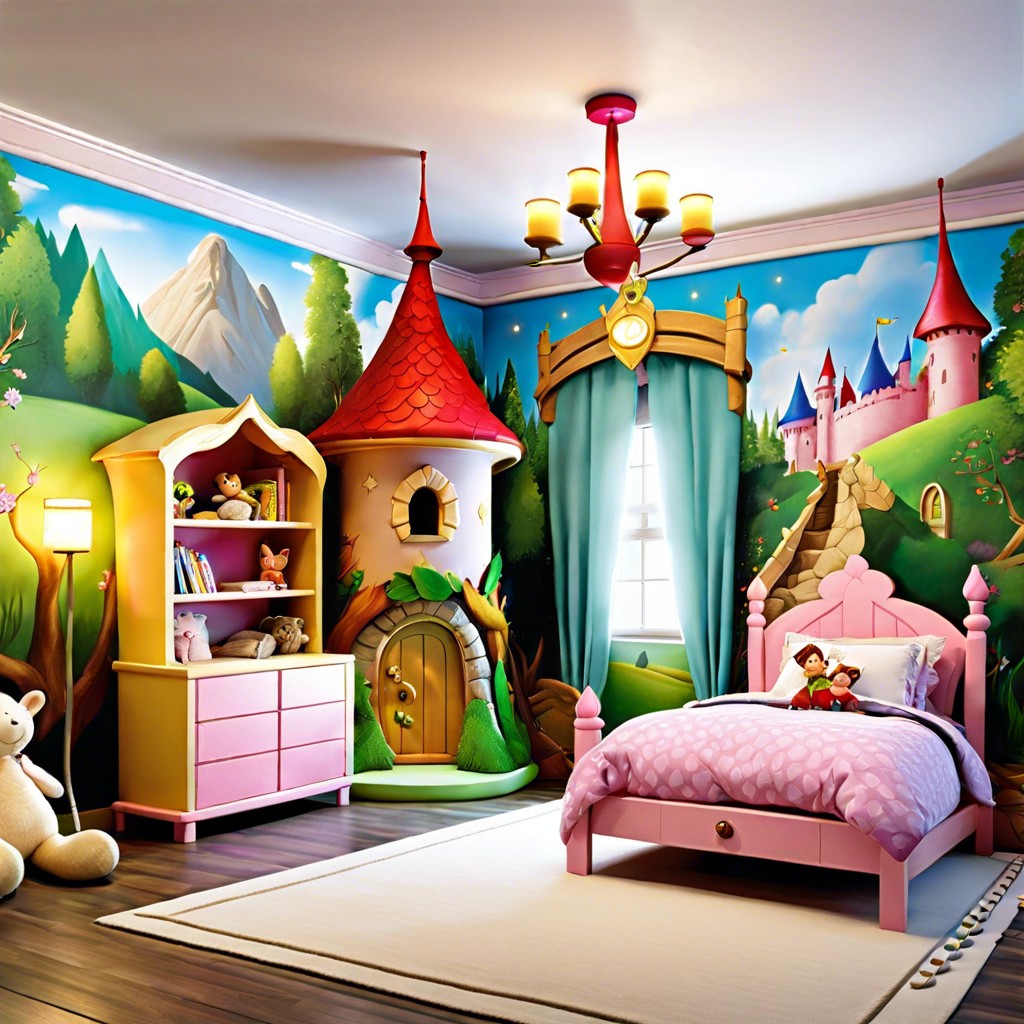 fairy tale themed kids bedroom