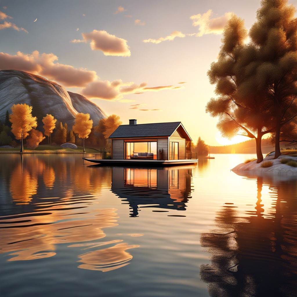floating house on a whispering lake
