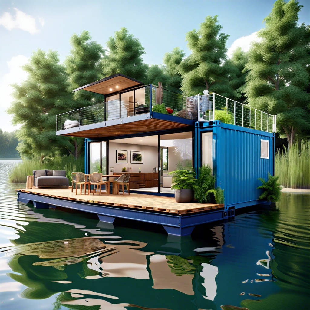 floating lake house