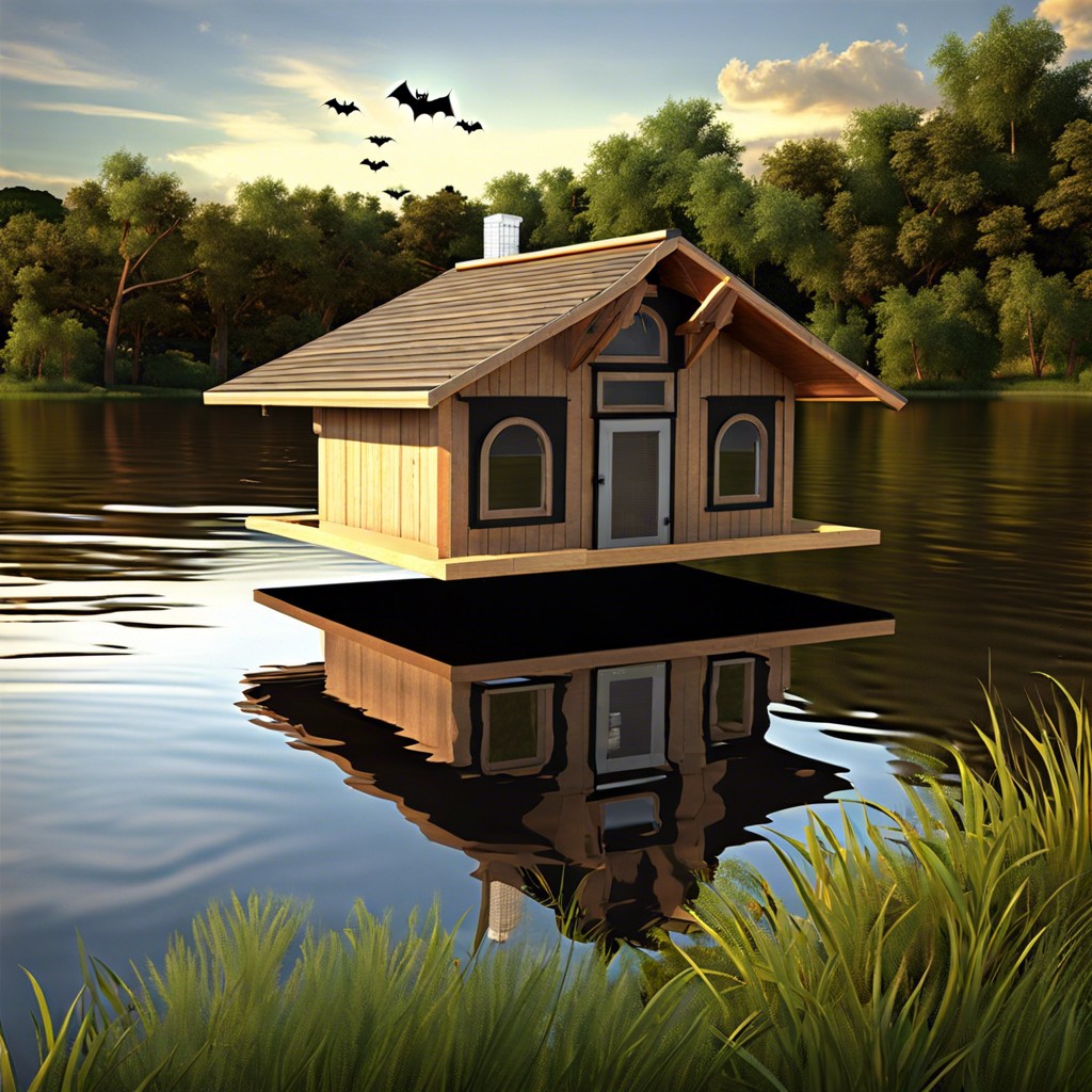 floating water dock house