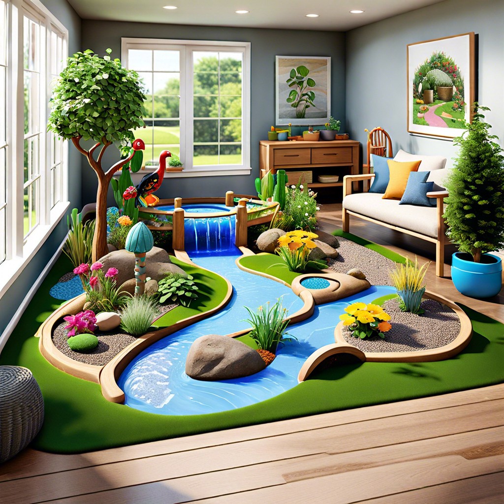 garden with sensory play area