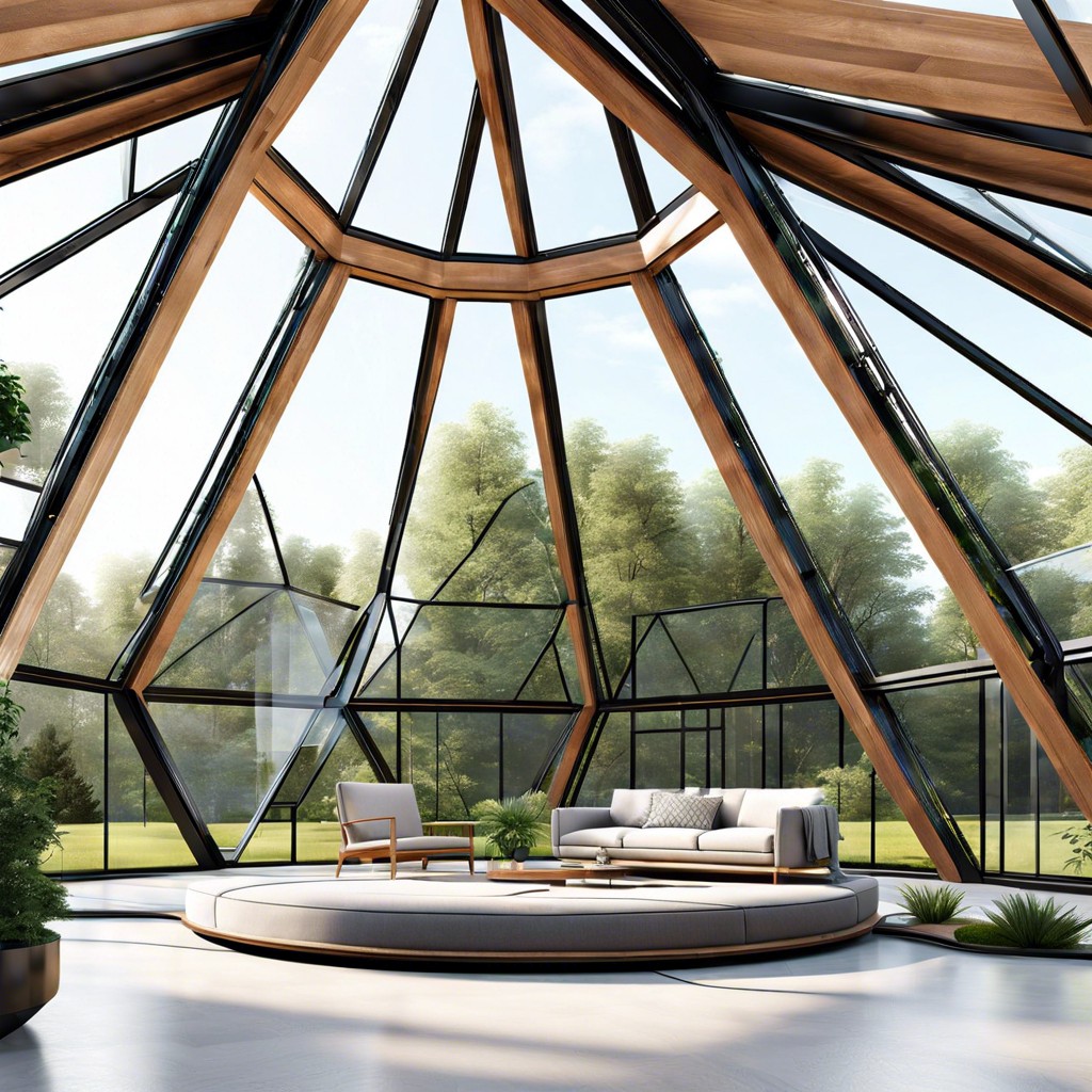 geometric glass dome