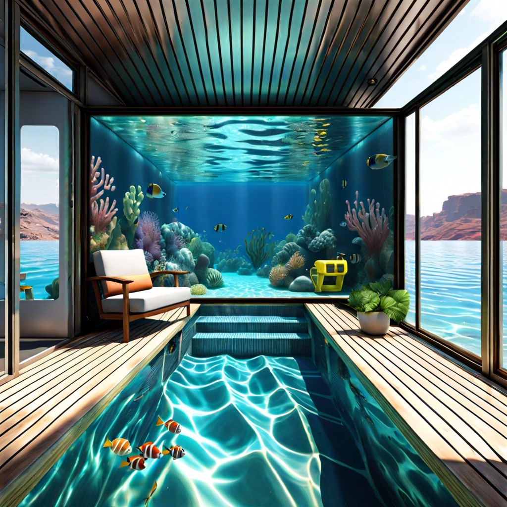 glass bottom pool