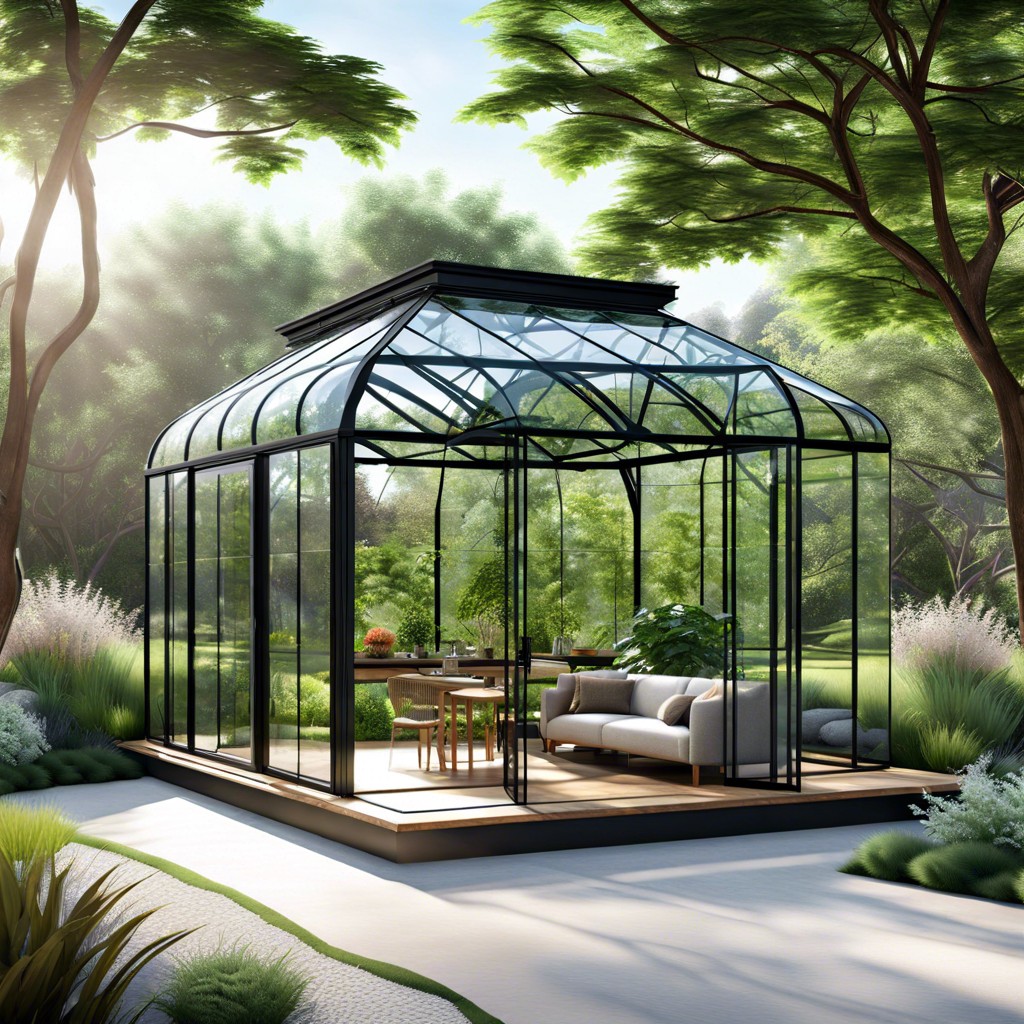 glass garden pavilion