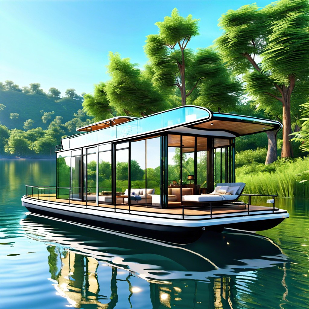 glass houseboat