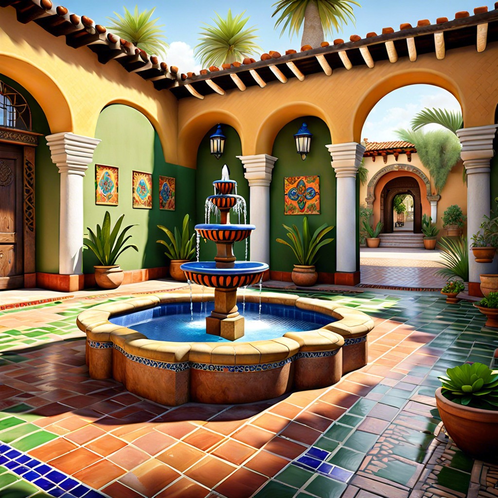 hacienda style courtyards