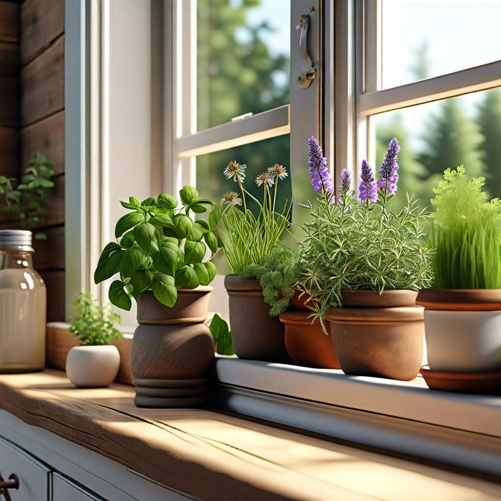 herb garden windowsill