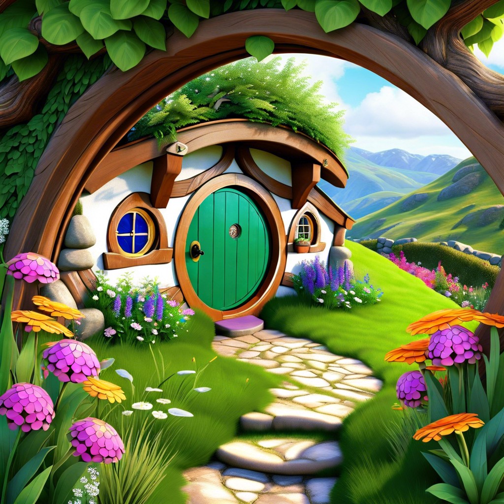 hobbit hole in a hill