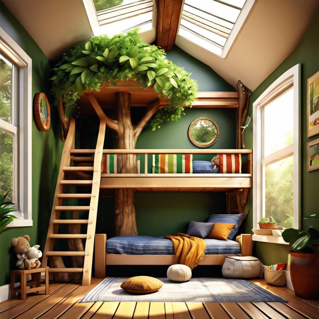 indoor treehouse room