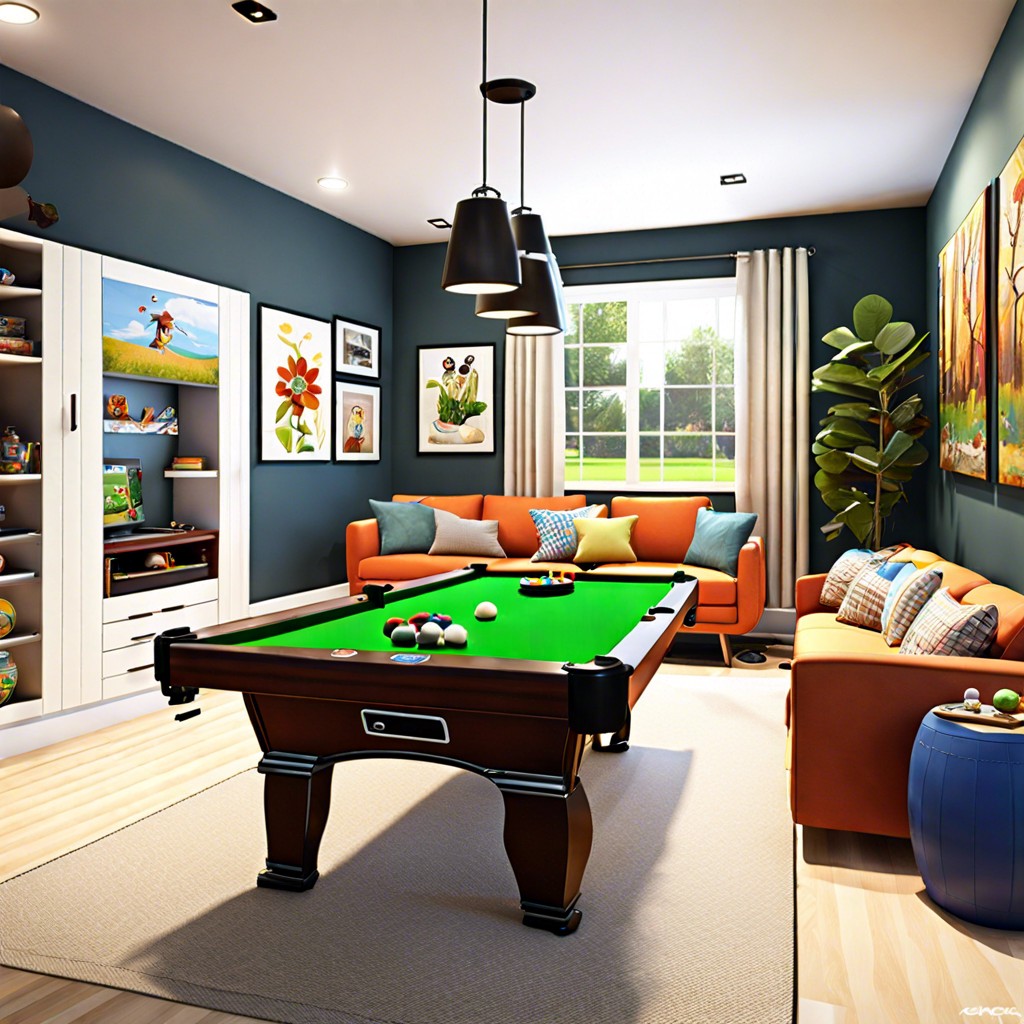 interactive family game room