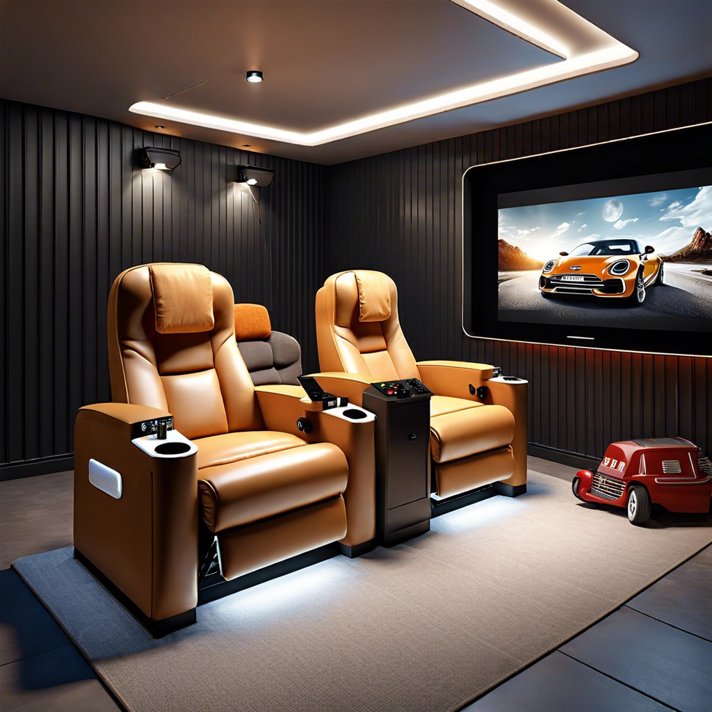 mini cinema with recliner seats